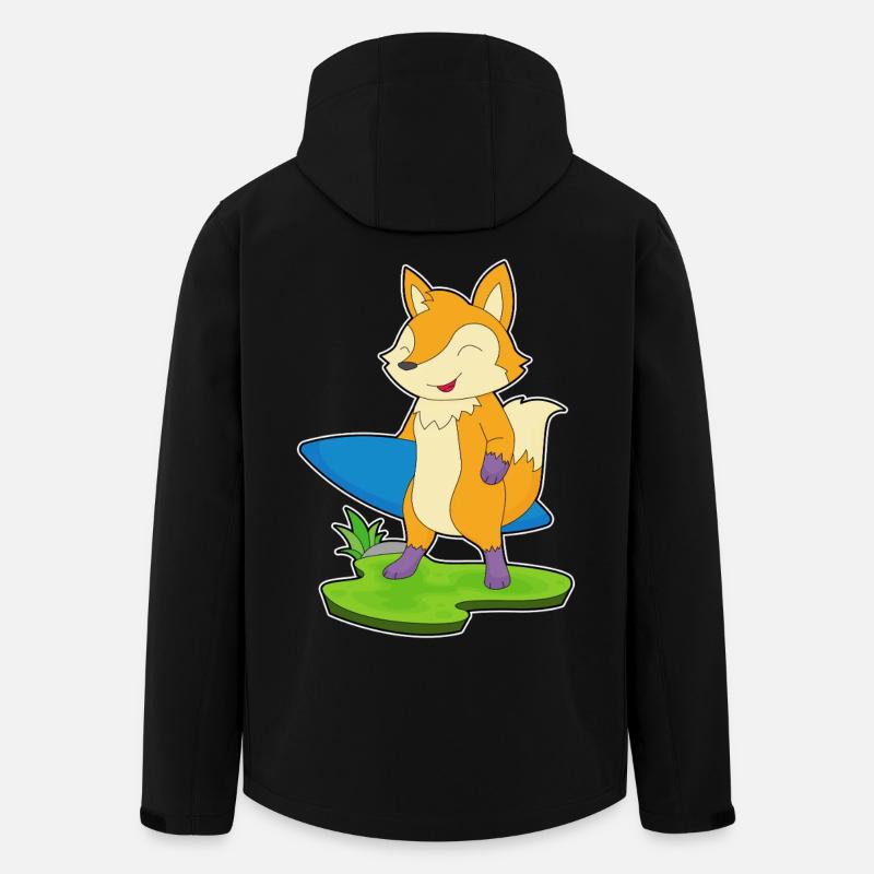 Fuchs Surfer Surfbrett - Recycelte Männer Softshell-Jacke von Stanley/Stella - Schwarz