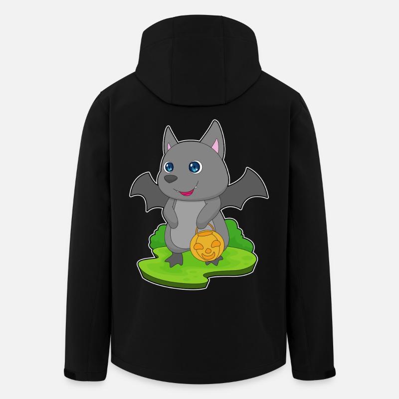 Bat Halloween Pumpkin - Men’s Recycled Softshell Jacket by Stanley/Stella - black
