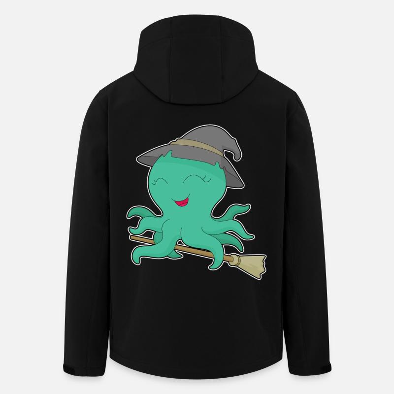 Octopus Witch Broom - Men’s Recycled Softshell Jacket by Stanley/Stella - black