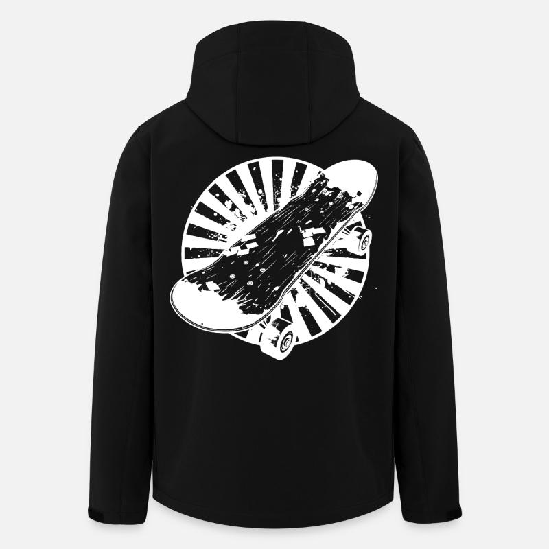 Skateboard Graphics - Men’s Recycled Softshell Jacket by Stanley/Stella - black