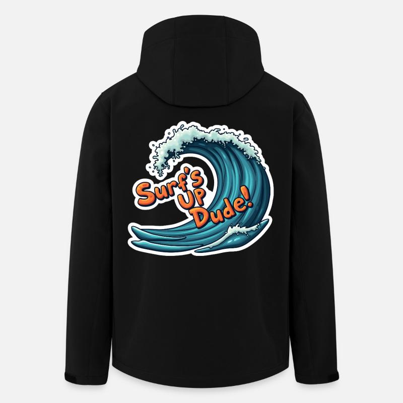 Surf's Up, Dude! - Men’s Recycled Softshell Jacket by Stanley/Stella - black