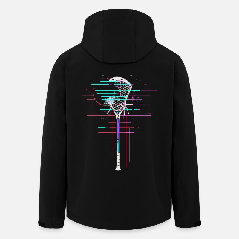 Lacrosse Stick 80s - Men’s Recycled Softshell Jacket by Stanley/Stella - black