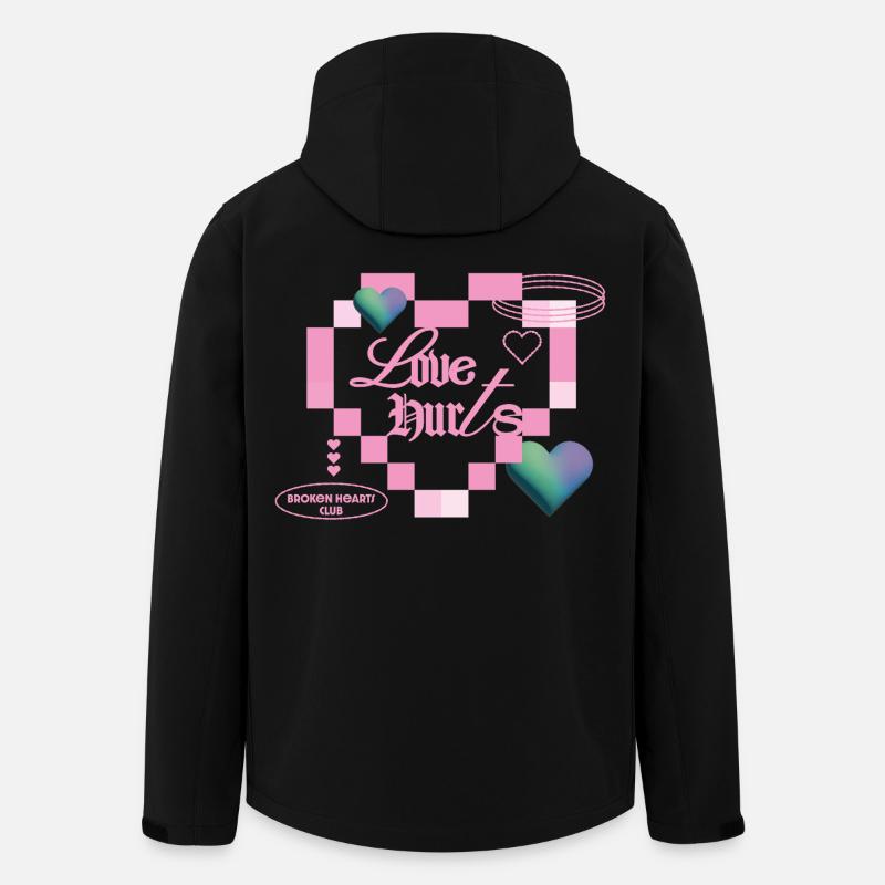 Liebe tut weh - Recycelte Männer Softshell-Jacke von Stanley/Stella - Schwarz