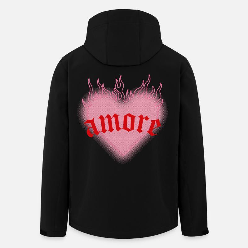 Brennende Liebe - Recycelte Männer Softshell-Jacke von Stanley/Stella - Schwarz