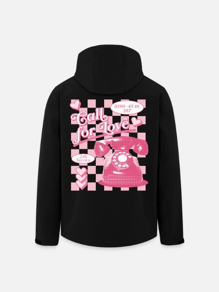 Call for Love Hotline Aesthetics - Men’s Recycled Softshell Jacket by Stanley/Stella - black