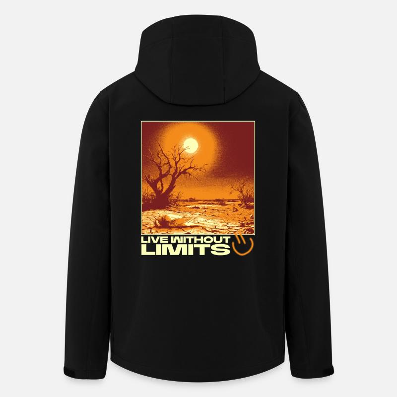 Live Without Limits – Surreal Desert Scene - Recycelte Männer Softshell-Jacke von Stanley/Stella - Schwarz