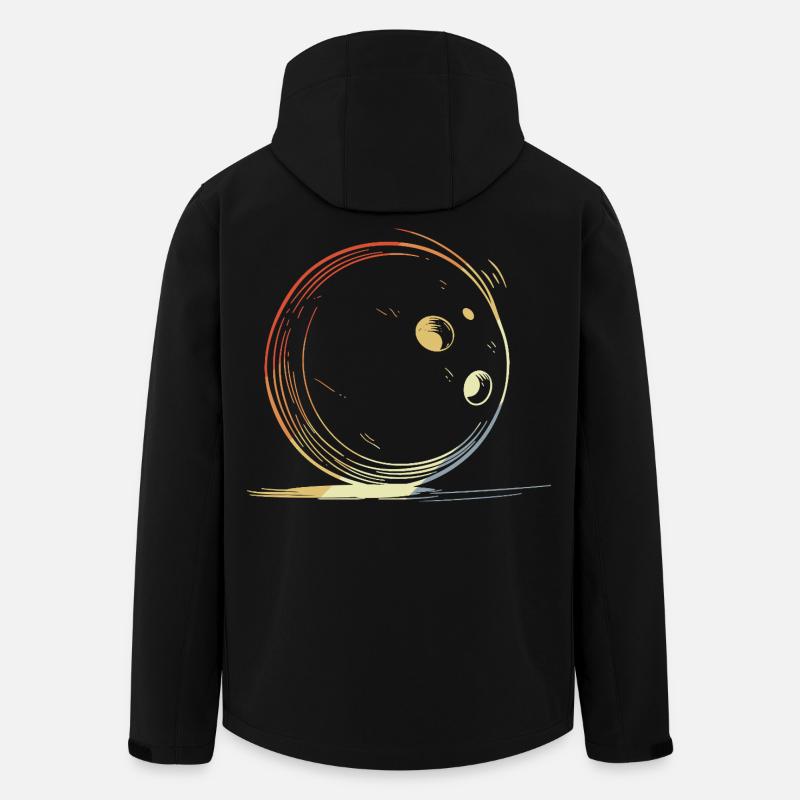 Look rétro bowling - Veste softshell homme en polyester recyclé Stanley/Stella - noir