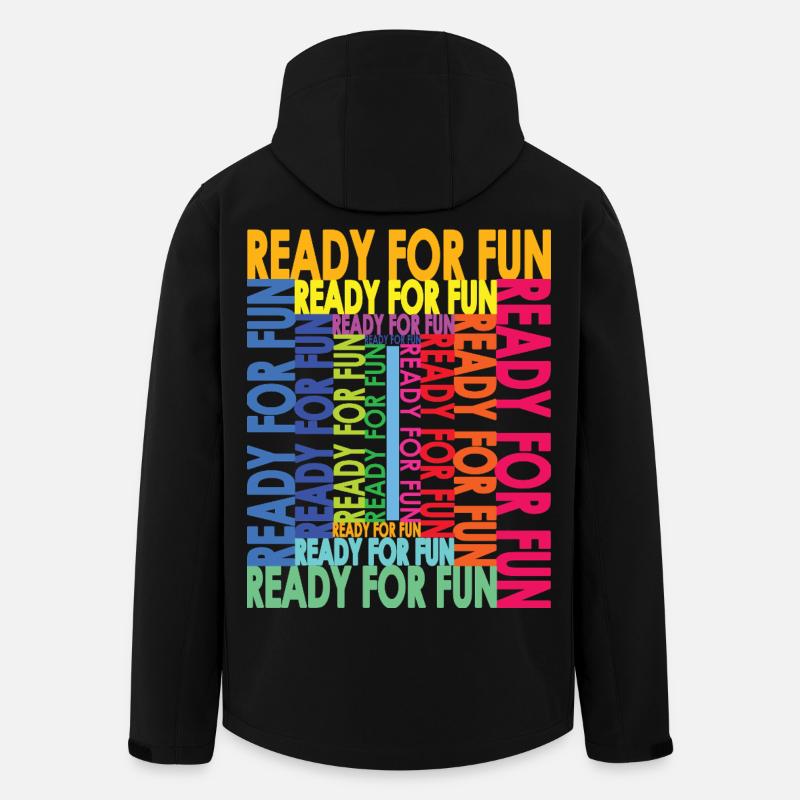 Prêt pour s’amuser avec un collage de fautes de frappe - Veste softshell homme en polyester recyclé Stanley/Stella - noir