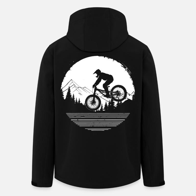 Amateurs de VTT - Veste softshell homme en polyester recyclé Stanley/Stella - noir