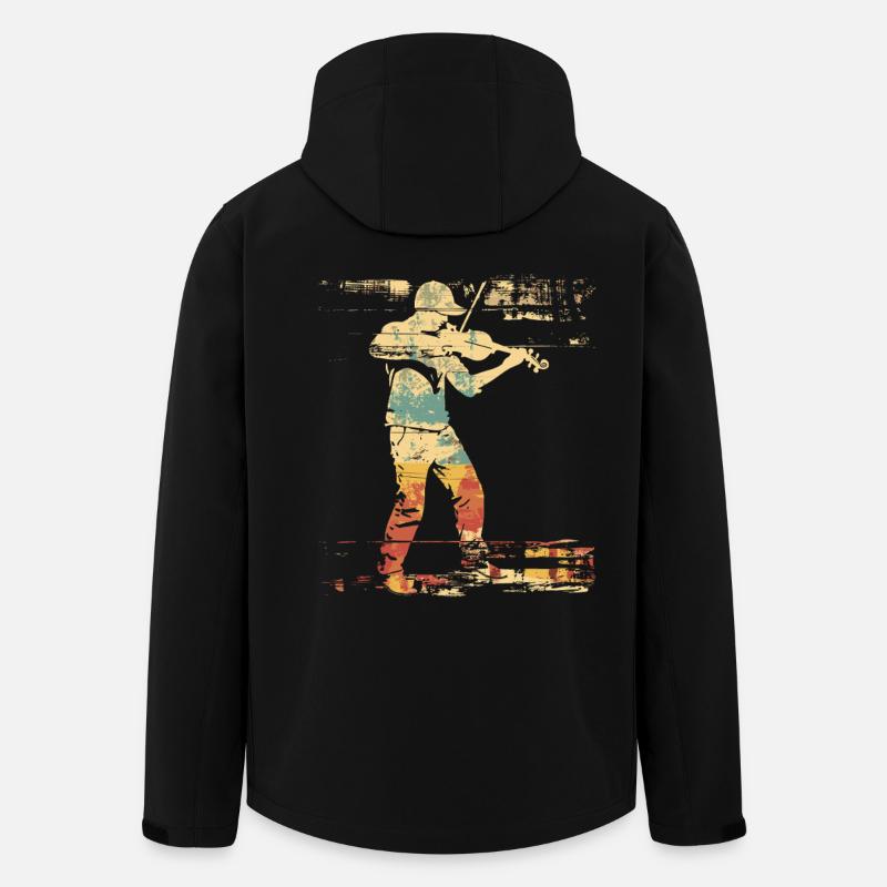 Violin Comic Style - Men’s Recycled Softshell Jacket by Stanley/Stella - black