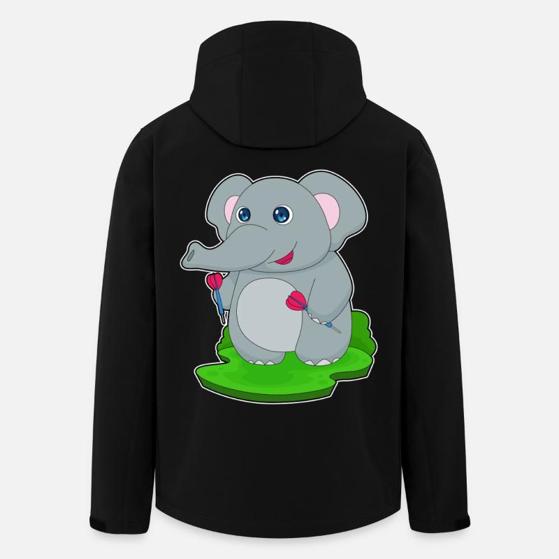 Fléchette éléphant Fléchette - Veste softshell homme en polyester recyclé Stanley/Stella - noir