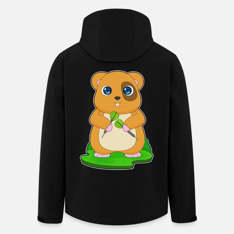Hamster Dart Dartpfeil - Recycelte Männer Softshell-Jacke von Stanley/Stella - Schwarz