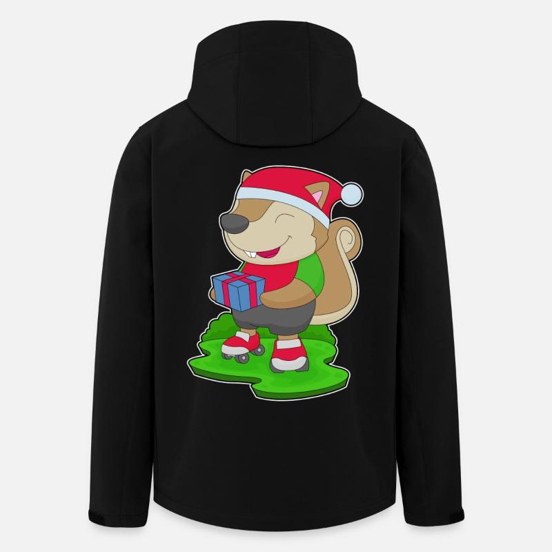 Squirrel Christmas Inline skating - Men’s Recycled Softshell Jacket by Stanley/Stella - black