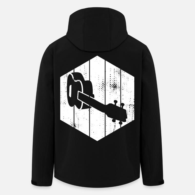 Ukulele Zeichnung - Recycelte Männer Softshell-Jacke von Stanley/Stella - Schwarz