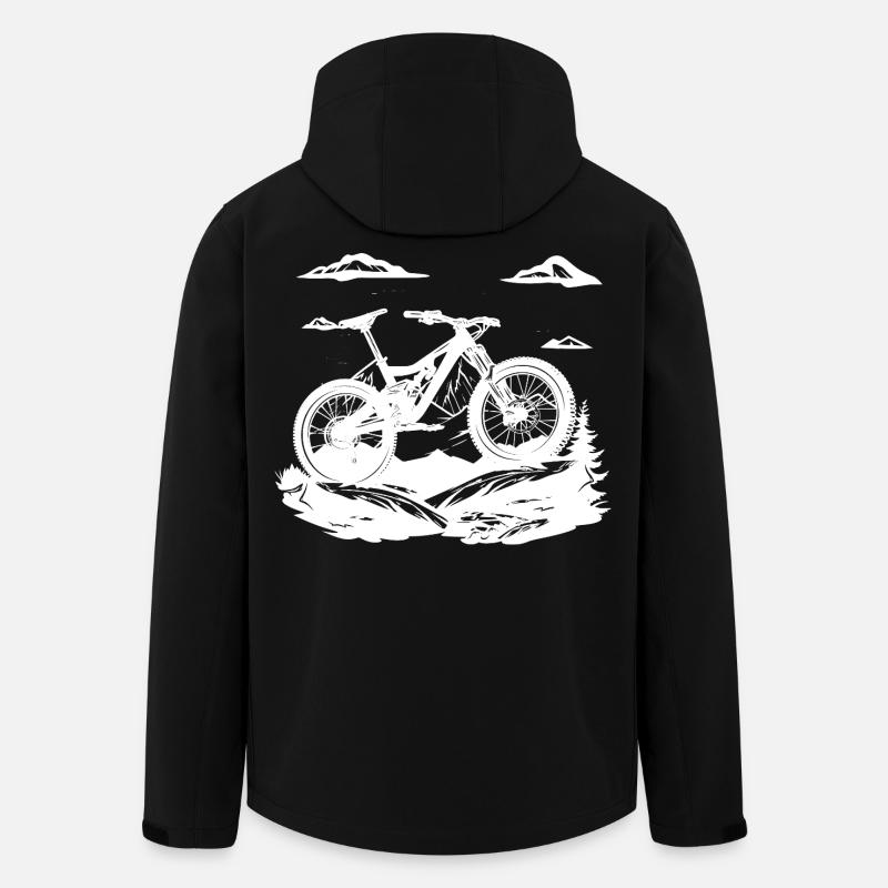 Amateurs de VTT - Veste softshell homme en polyester recyclé Stanley/Stella - noir