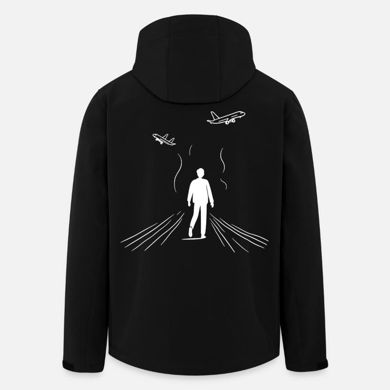 Plane Spotter - Men’s Recycled Softshell Jacket by Stanley/Stella - black