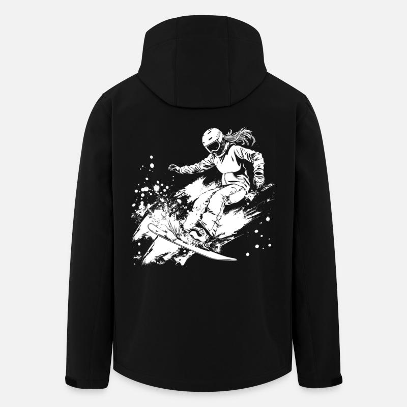 Snowboarder - Men’s Recycled Softshell Jacket by Stanley/Stella - black