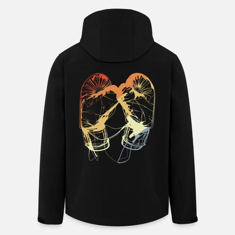 Gants de boxe rétro - Veste softshell homme en polyester recyclé Stanley/Stella - noir