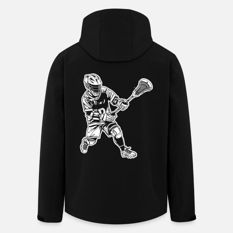 Lacrosse Player Drawing - Men’s Recycled Softshell Jacket by Stanley/Stella - black