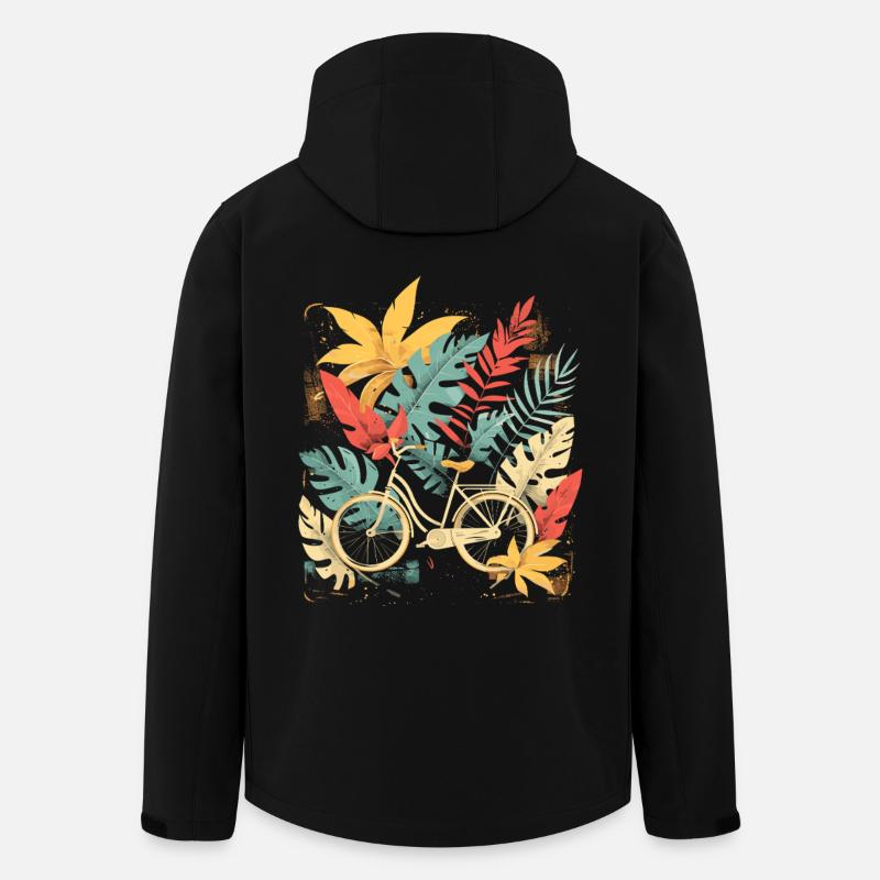 Bicycle Cartoon Look - Men’s Recycled Softshell Jacket by Stanley/Stella - black