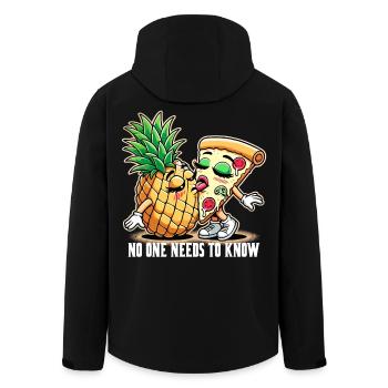 Pizza Hawaii Zungenkuss Liebe witzig Geschenk - Recycelte Männer Softshell-Jacke von Stanley/Stella - Schwarz - Hinten - AI Model Male 185 light (185cm)