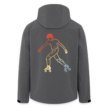 Roller Skates Vintage Look - Recycelte Männer Softshell-Jacke von Stanley/Stella - Schwarz - Hinten - AI Model Male 185 light (185cm)