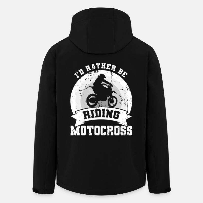 I'd rather ride motocross - Men’s Recycled Softshell Jacket by Stanley/Stella - black