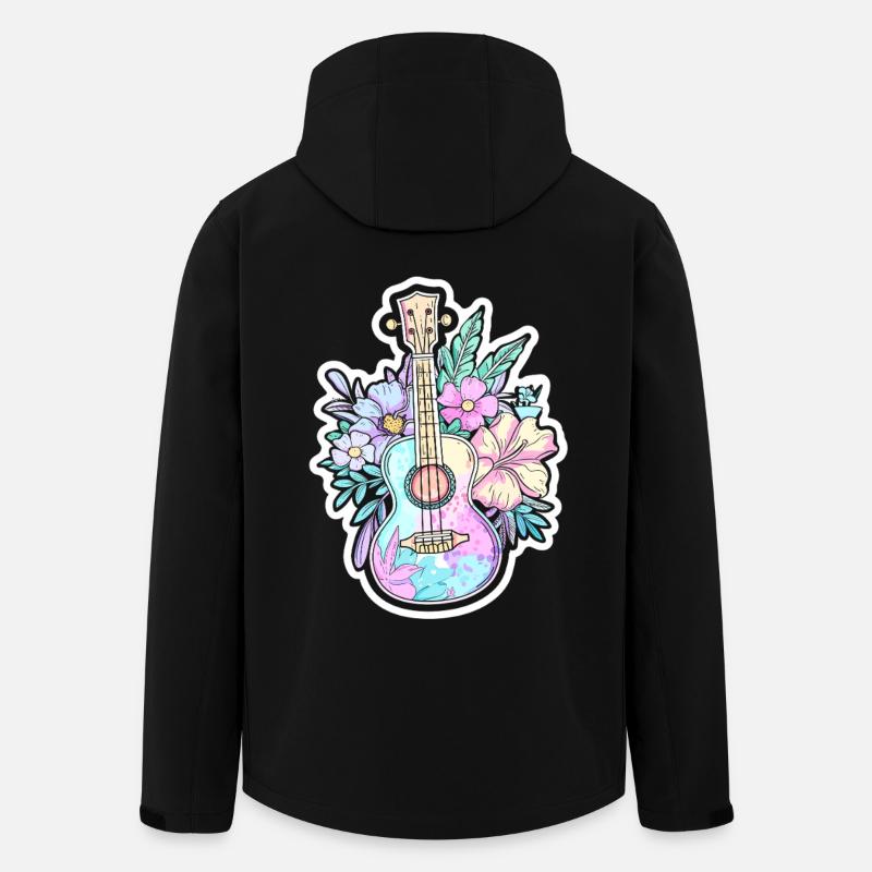 Ukulele Comic-Stil - Recycelte Männer Softshell-Jacke von Stanley/Stella - Schwarz