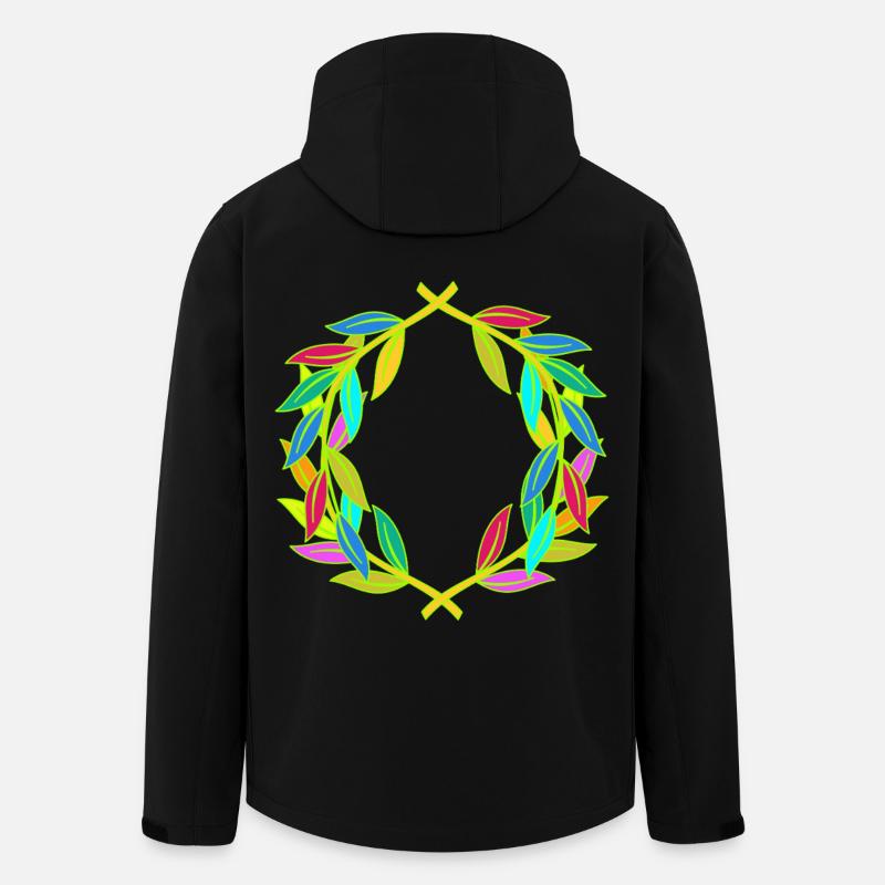 Couronne de laurier arc-en-ciel Laurier - Veste softshell homme en polyester recyclé Stanley/Stella - noir