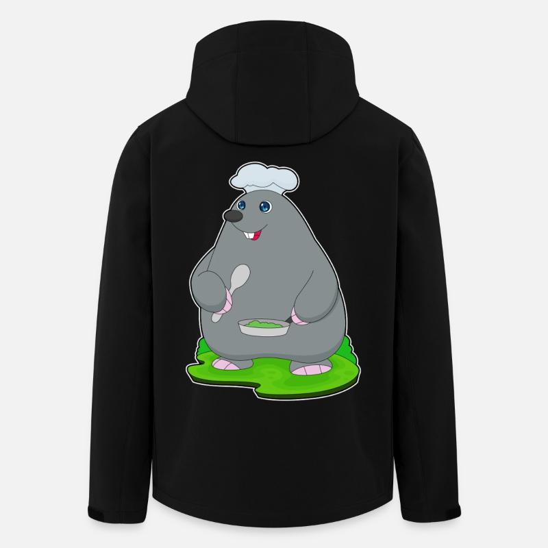 Maulwurf Koch Pfanne Kochen - Recycelte Männer Softshell-Jacke von Stanley/Stella - Schwarz