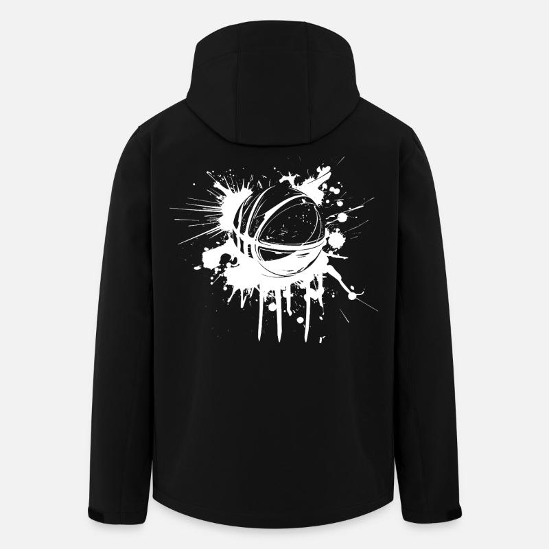 Basketball Ball Graffiti - Men’s Recycled Softshell Jacket by Stanley/Stella - black