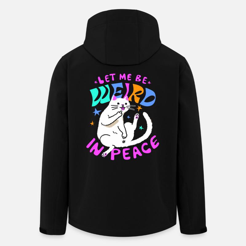 Let Me Be Weird In Peace – Lustige Katze - Recycelte Männer Softshell-Jacke von Stanley/Stella - Schwarz