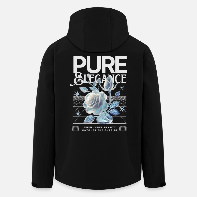 Pure & Elegance – Futuristische Rose - Recycelte Männer Softshell-Jacke von Stanley/Stella - Schwarz