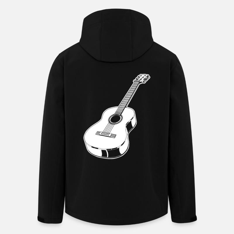 Guitare acoustique - Veste softshell homme en polyester recyclé Stanley/Stella - noir