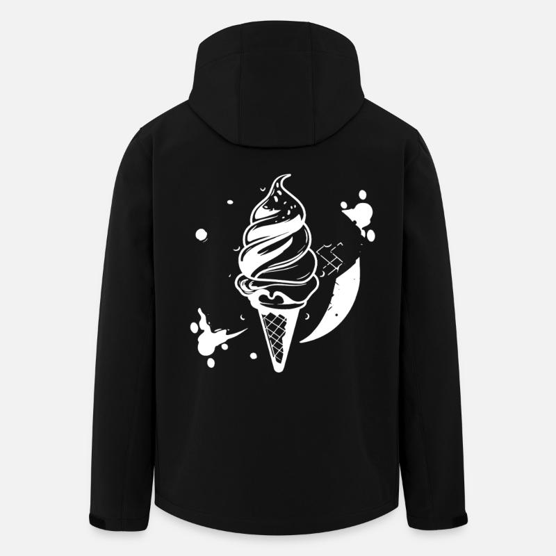 Soft Cream Sketch - Men’s Recycled Softshell Jacket by Stanley/Stella - black