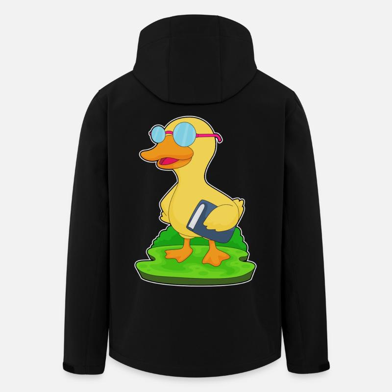 Duck Nerd Book Glasses - Men’s Recycled Softshell Jacket by Stanley/Stella - black