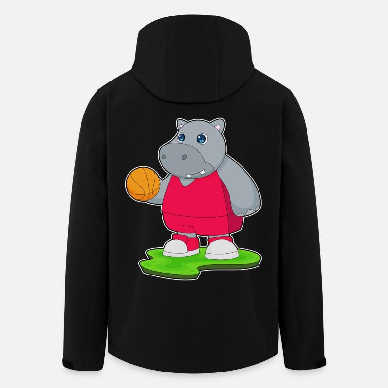 Hippopotame Basketteur Basketteur - Veste softshell homme en polyester recyclé Stanley/Stella - noir