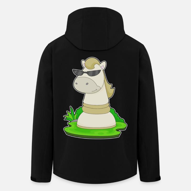 Schachfigur Springer Schach - Recycelte Männer Softshell-Jacke von Stanley/Stella - Schwarz