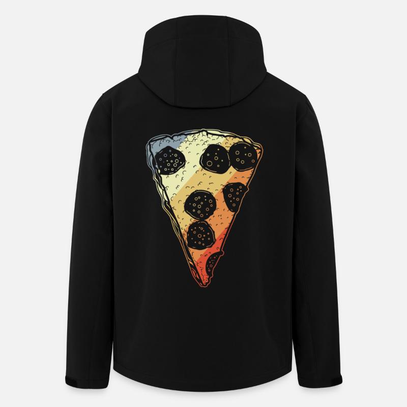 Retro Pizza - Men’s Recycled Softshell Jacket by Stanley/Stella - black
