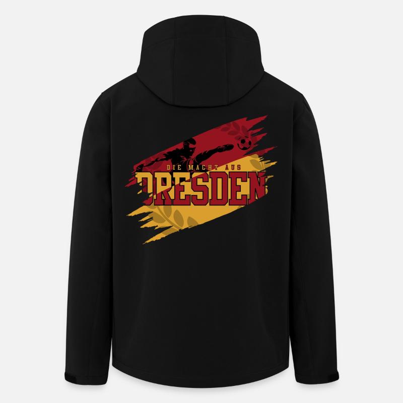 Fussball Dresden Fan Familie - Recycelte Männer Softshell-Jacke von Stanley/Stella - Schwarz