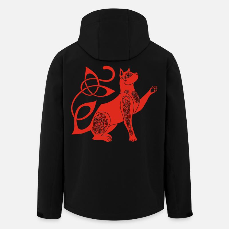 Celtic Red Cat - Men’s Recycled Softshell Jacket by Stanley/Stella - black