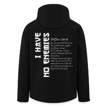 Je n’ai pas d’ennemis - Style japonais Faith Design - Veste softshell homme en polyester recyclé Stanley/Stella - noir - Dos - AI Model Male 185 light (185cm)