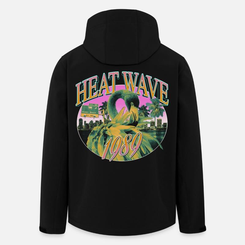 Canicule 1989 – Miami Retro Vibes - Veste softshell homme en polyester recyclé Stanley/Stella - noir