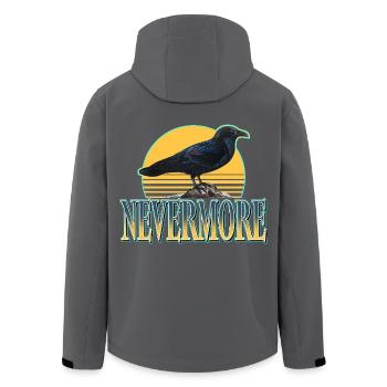 Nevermore – Raben & Gothic Ästhetik - Recycelte Männer Softshell-Jacke von Stanley/Stella - Schwarz - Hinten - AI Model Male 185 light (185cm)