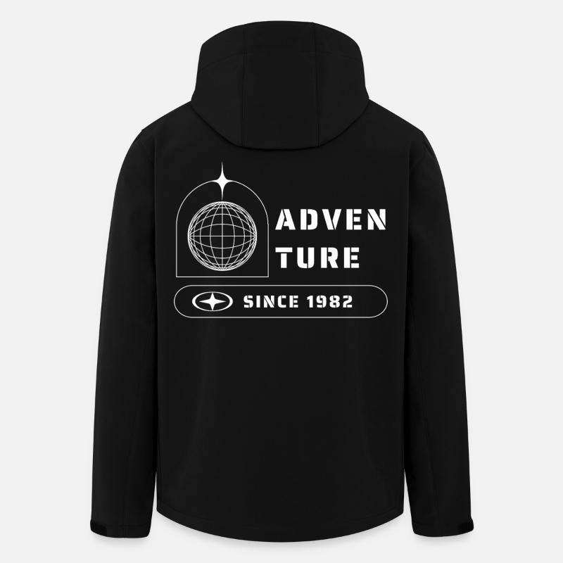 Abenteuer Entdecker Reisen 1982 - Recycelte Männer Softshell-Jacke von Stanley/Stella - Schwarz