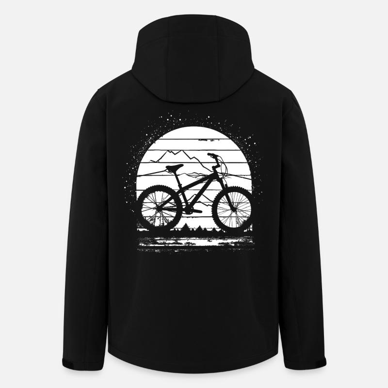 Dessin VTT - Veste softshell homme en polyester recyclé Stanley/Stella - noir