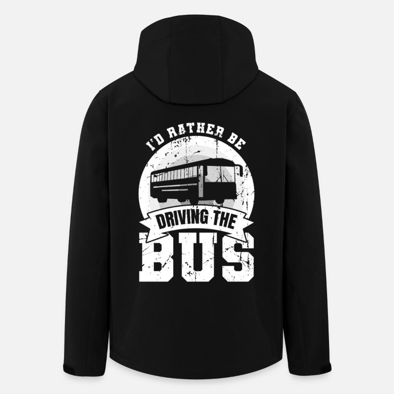 Je préfère conduire le bus - Veste softshell homme en polyester recyclé Stanley/Stella - noir