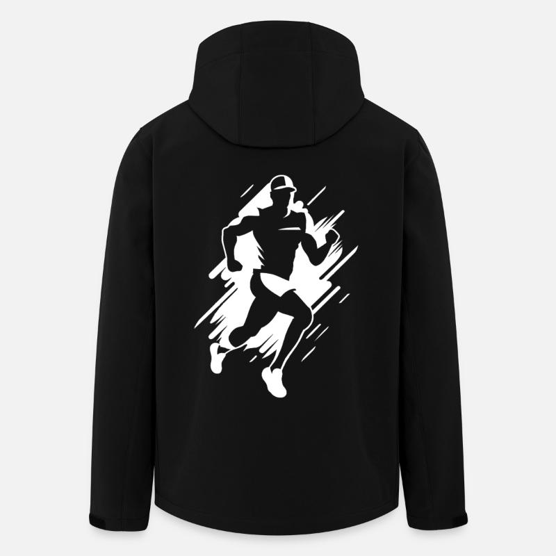 Jogger Graphic - Men’s Recycled Softshell Jacket by Stanley/Stella - black