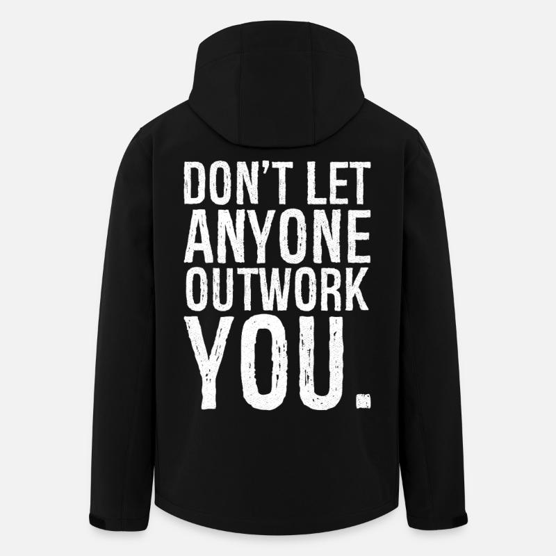 don't let anyone outwork you - Recycelte Männer Softshell-Jacke von Stanley/Stella - Schwarz