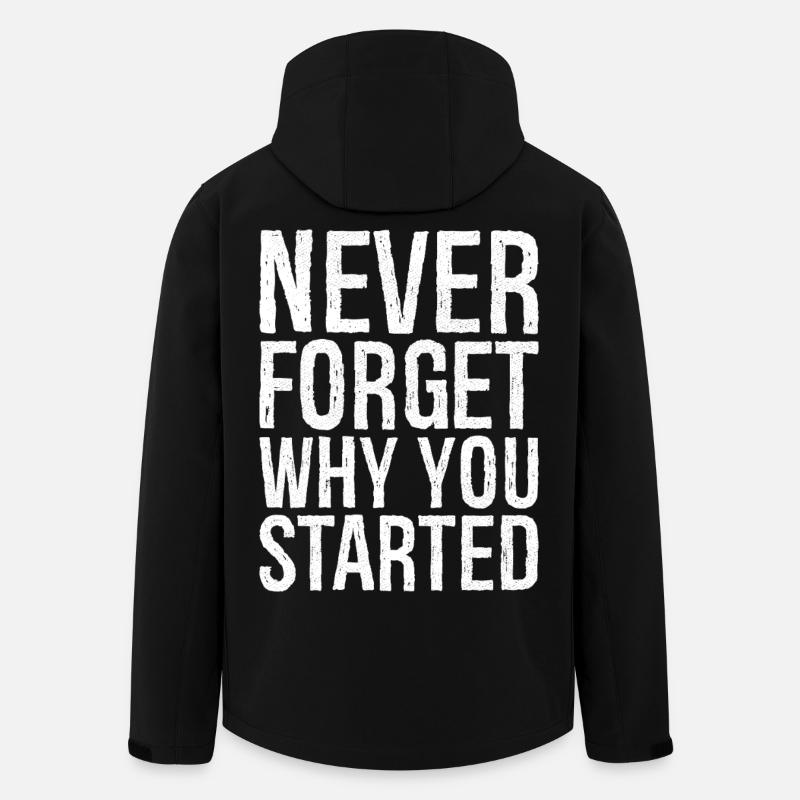 never forget why you started - Recycelte Männer Softshell-Jacke von Stanley/Stella - Schwarz